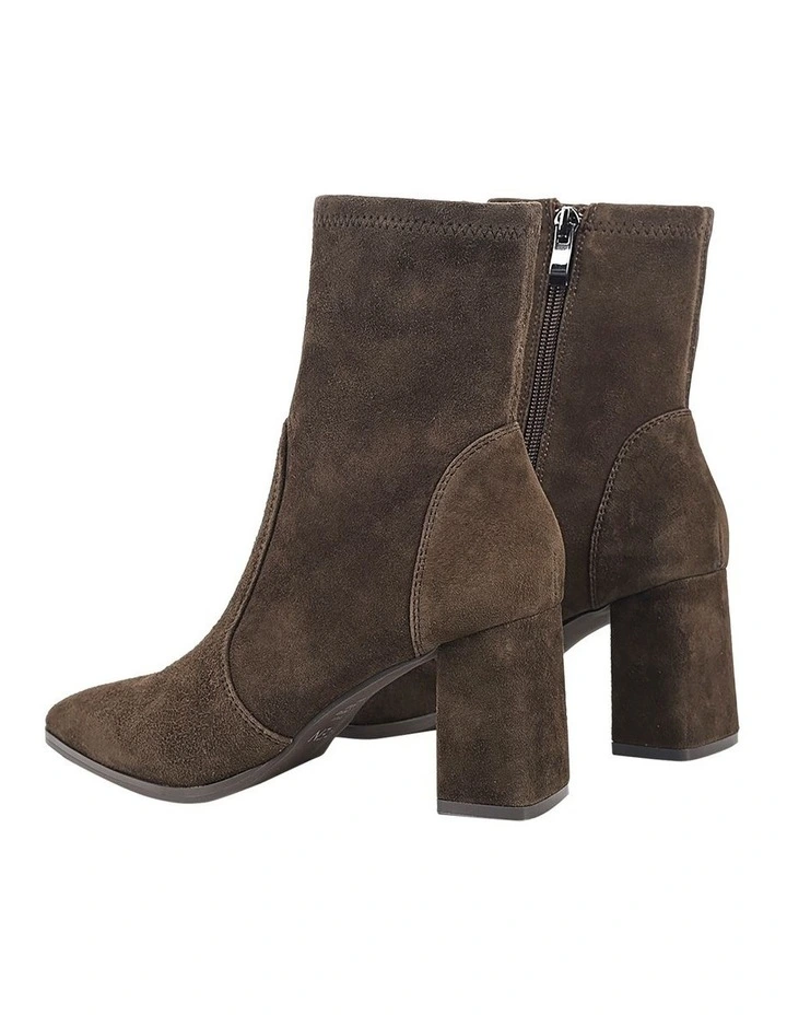 Hope Ankle Boots in Chocolate Brown Suede image 3
