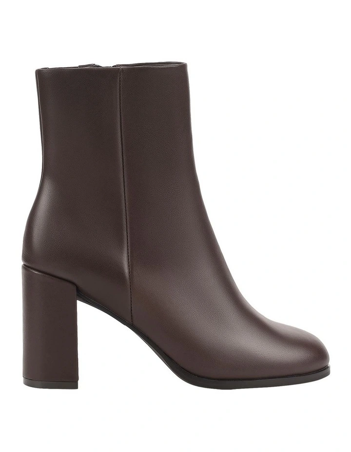 Libby Ankle Boots in Chocolate Brown image 1