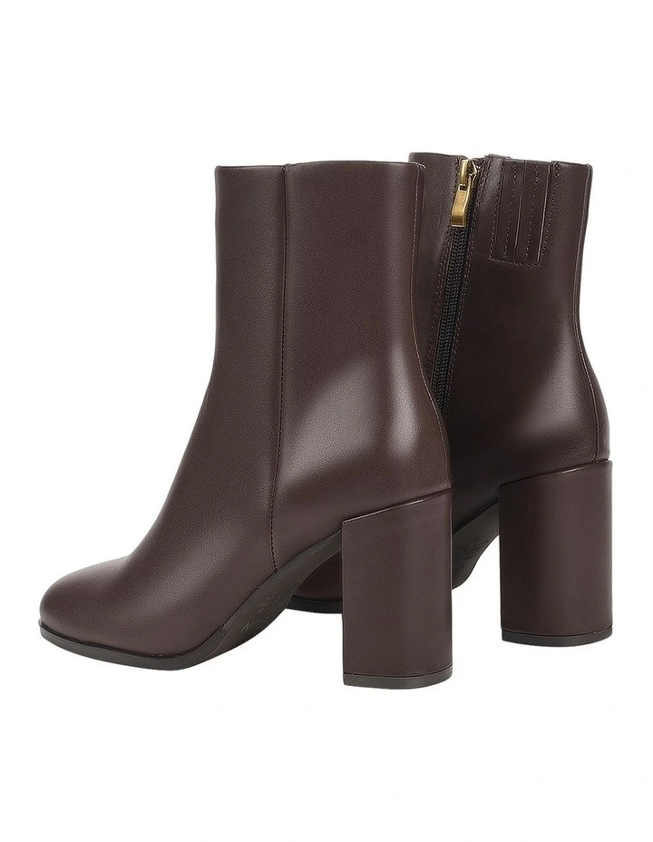 Libby Ankle Boots in Chocolate Brown image 4