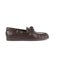 Paloma Boat Shoes in Chocolate Brown