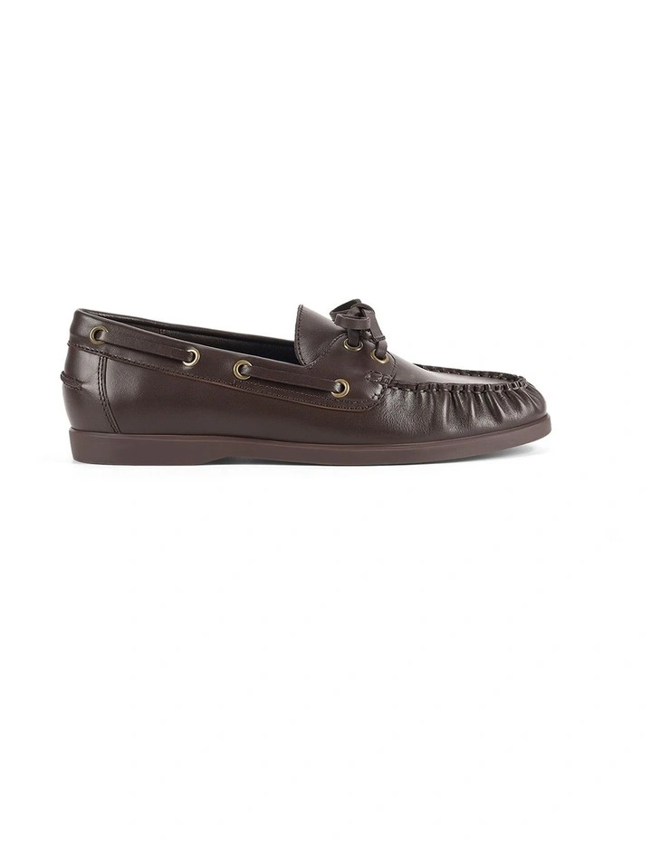 Paloma Boat Shoes in Chocolate Brown image 1