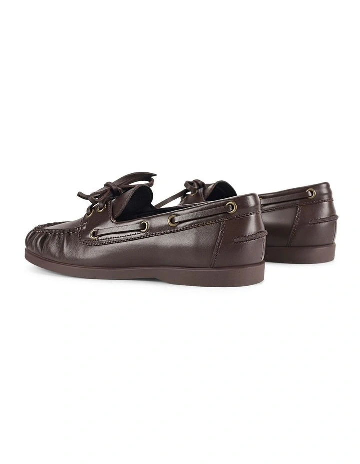 Paloma Boat Shoes in Chocolate Brown image 3