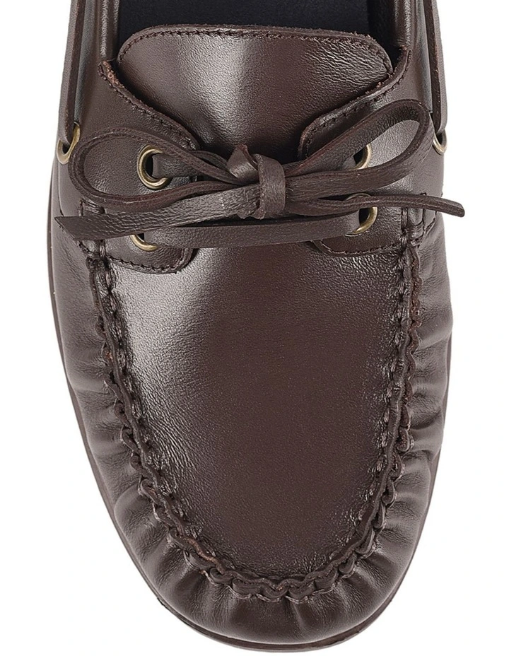 Paloma Boat Shoes in Chocolate Brown image 4
