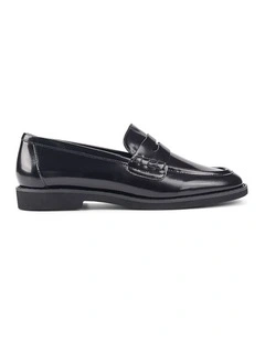 Victoria Loafers in Black Hi-Shine