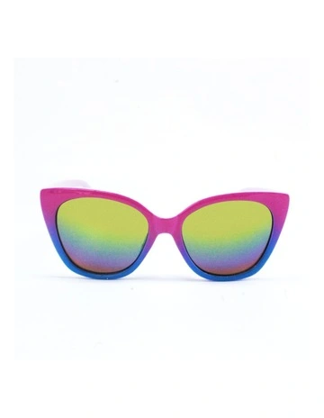 Frosted Mirror Lens Sunglasses in Purple