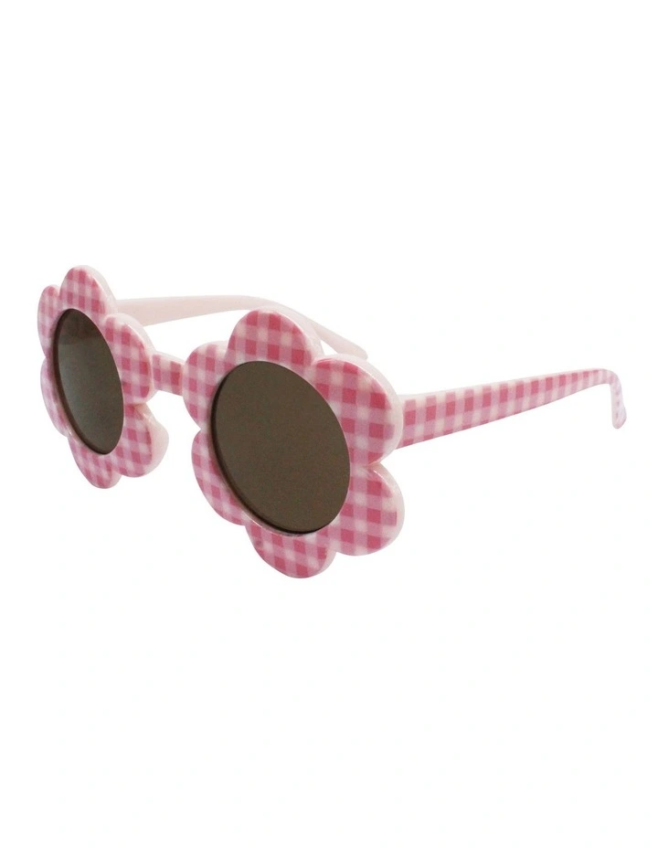 Gingham Hair Wrap & Sunglasses Set in Pink image 4