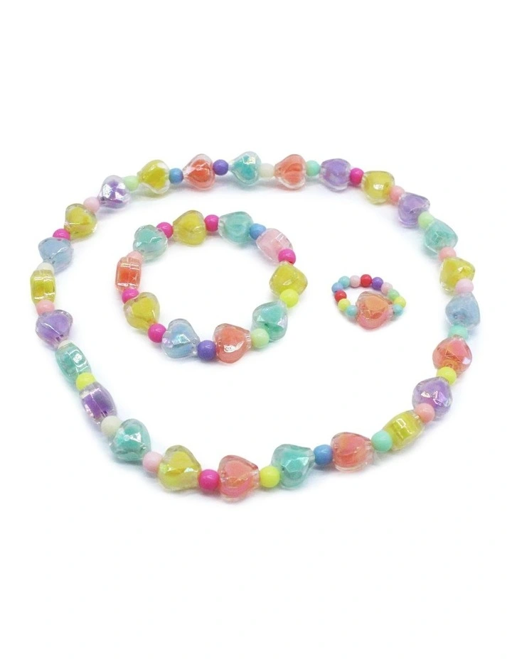 Necklace, Bracelet and Ring Set in Multi image 1