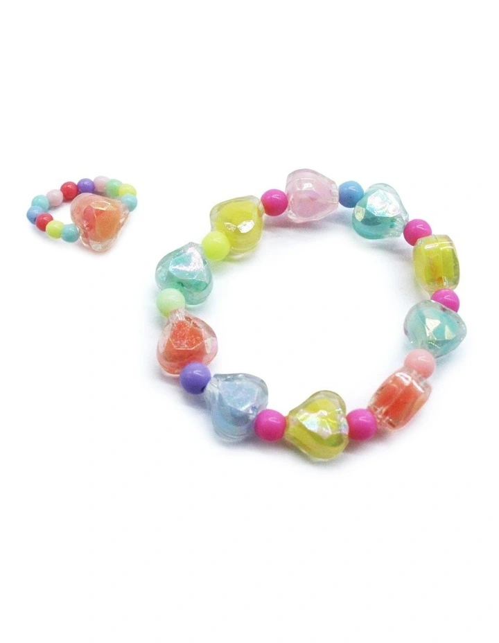 Necklace, Bracelet and Ring Set in Multi image 2