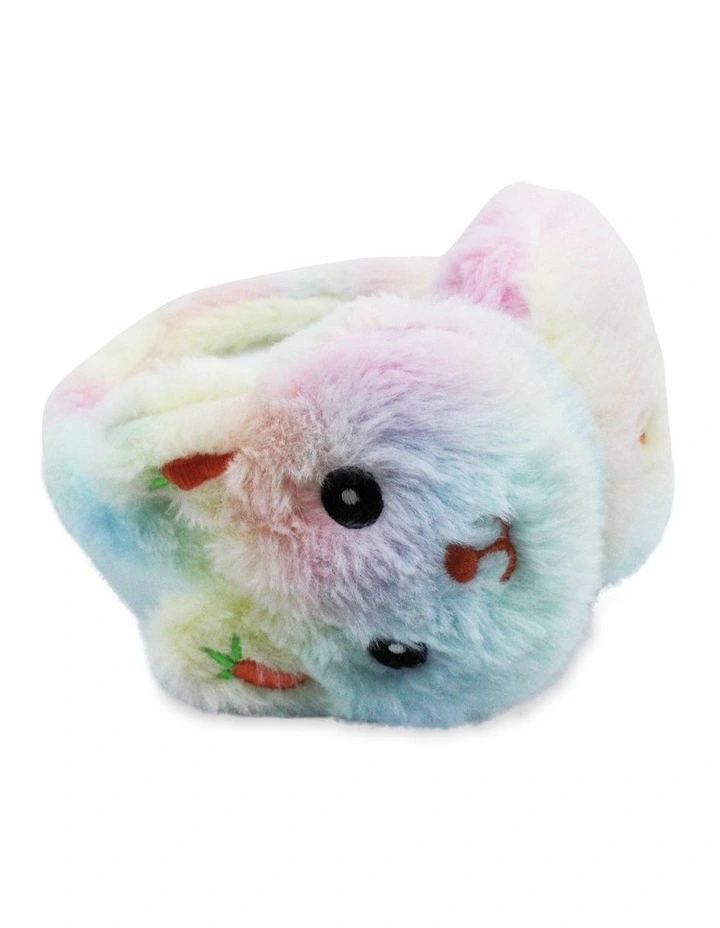 Rainbow Bunny Earmuffs in Multi image 1