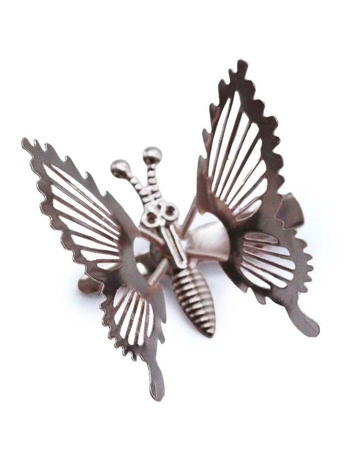 Sparkly Butterfly Hair Clip 2 Pack in Gold image 3