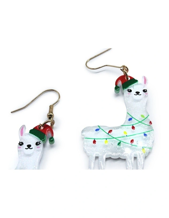 XMS Llama Earrings in Multi image 3