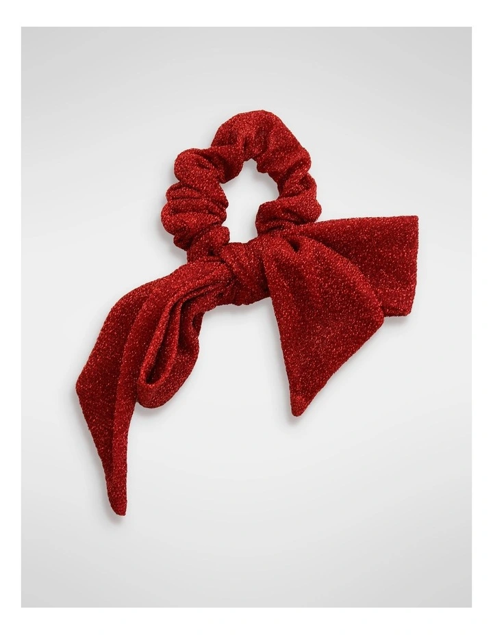 Glitter Scrunchie in Red image 2