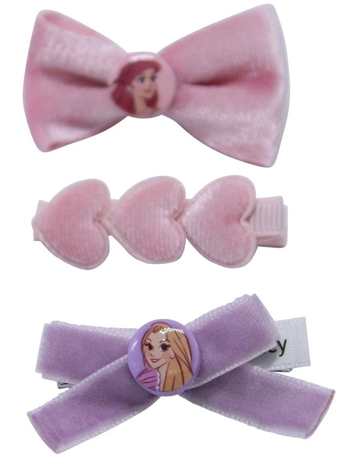 Princess Velvet Hairclip 5 Pack in Multi image 2