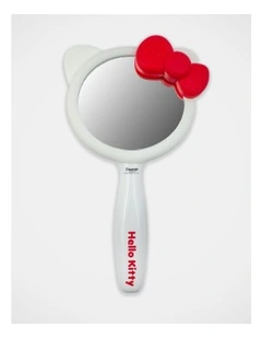 Mirror Hairbrush in White/Red