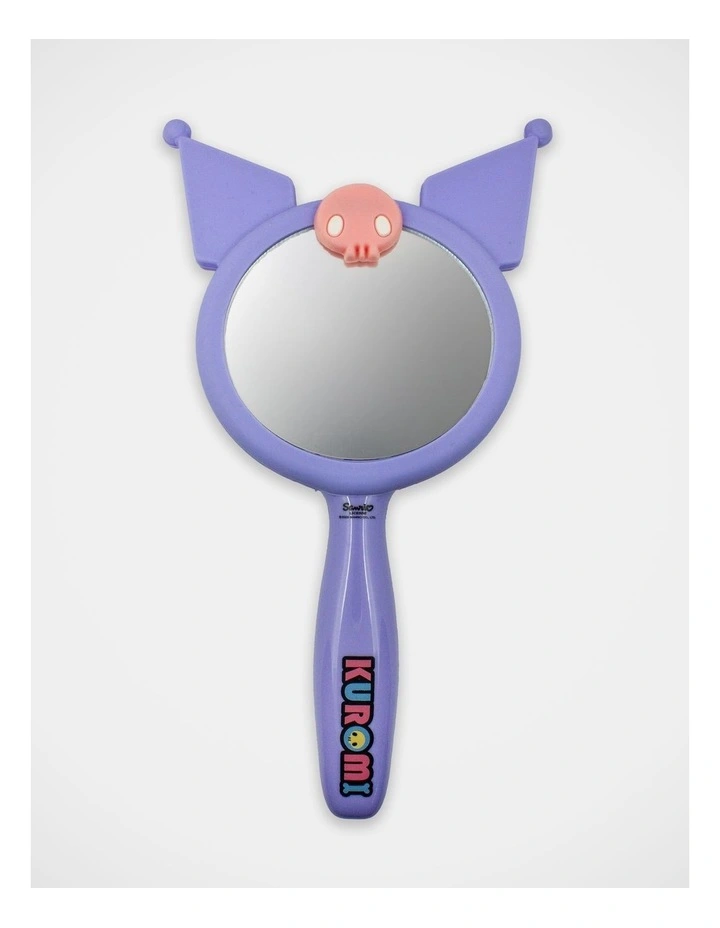 Kuromi Mirror Hairbrush in Purple image 1