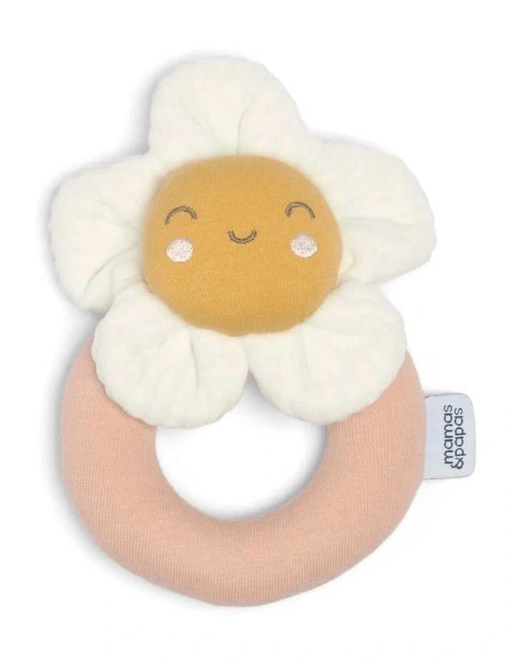 Mamas & Papas Grateful Garden Flower Grabber Ring Rattle Toy | MYER