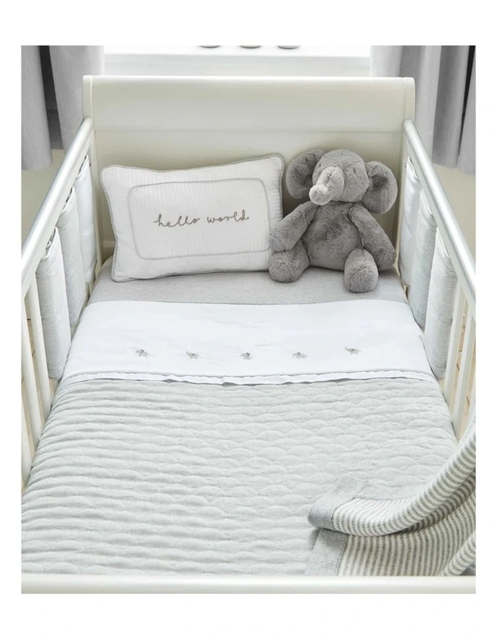 Welcome to the World Quilt in Elephant image 4
