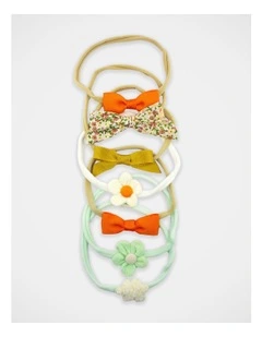 Floral Hair Wrap 7 Pack in Multi