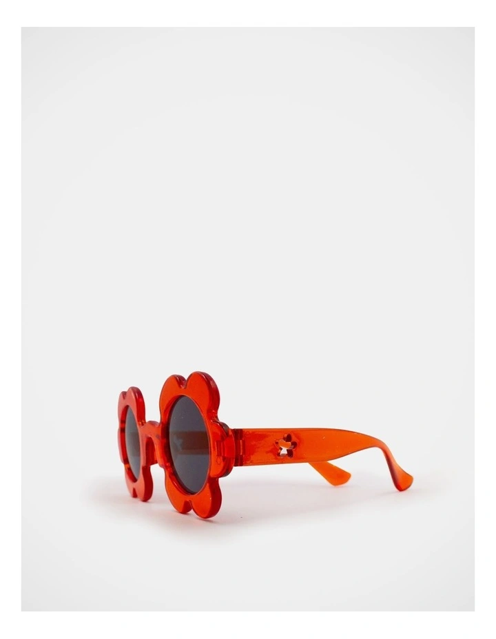 Flower Shaped Sunglasses in Red image 4