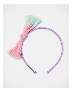 Bow Satin Aliceband in Multi