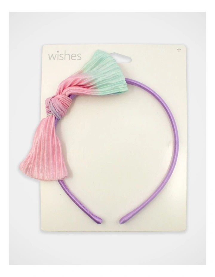 Bow Satin Aliceband in Multi image 2