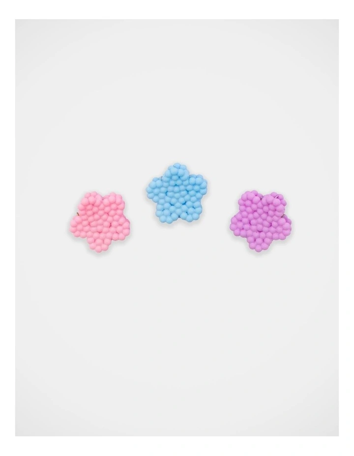 Mini Flower Claw Clip 3Pack in Multi image 1