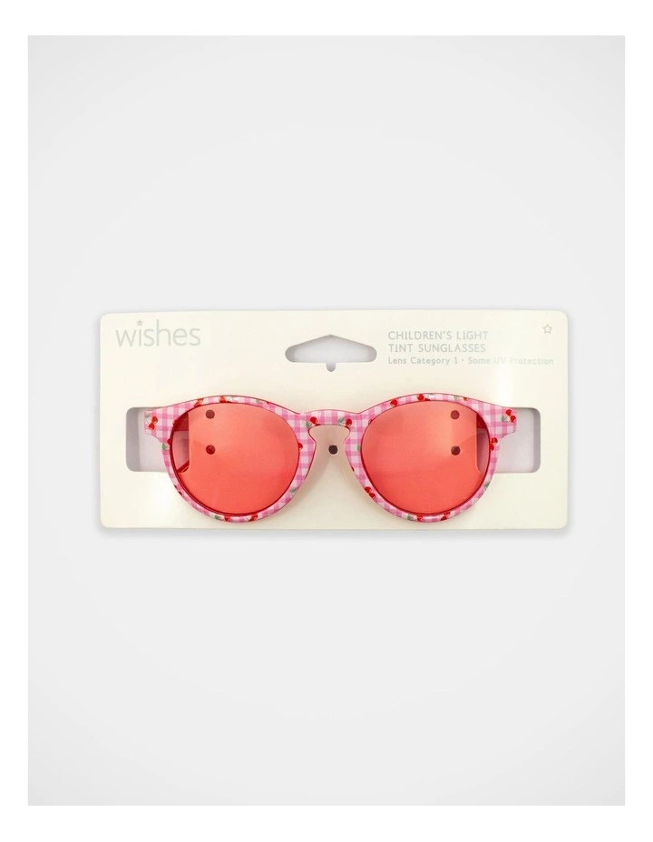 Gingham Cherry Fashion Glasses in Multi image 3
