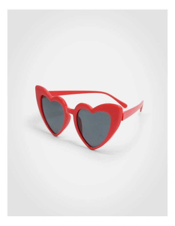 Heart Sunglasses in Red image 3