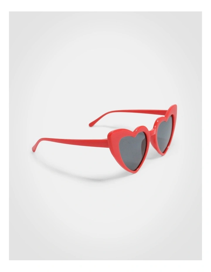 Heart Sunglasses in Red image 4