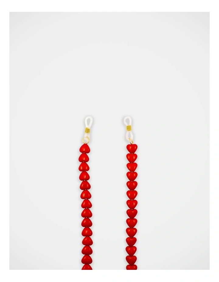 Heart Sunglass Chain in Red image 3