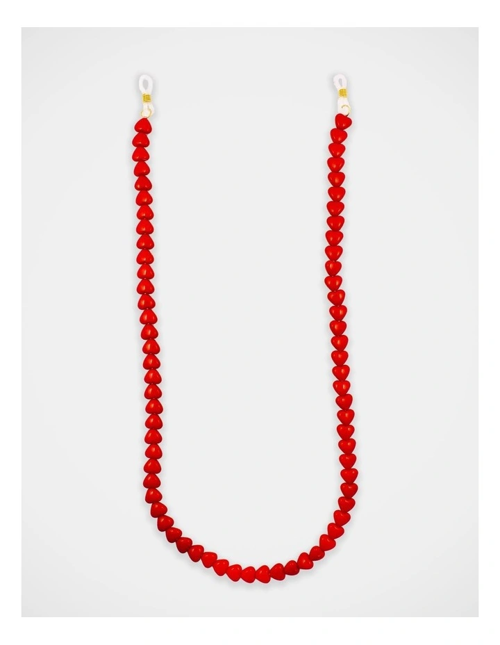 Heart Sunglass Chain in Red image 4