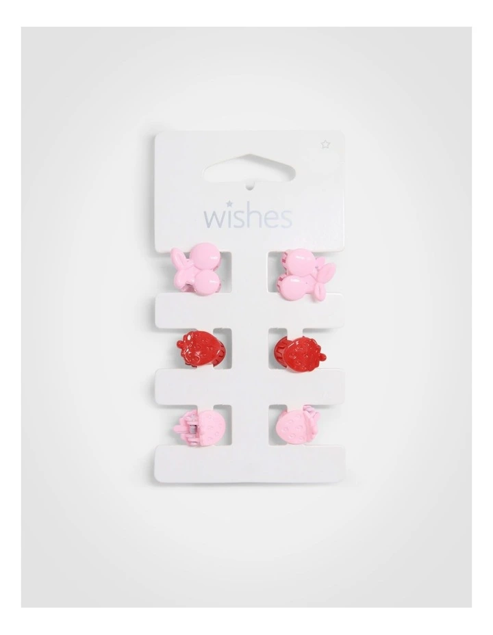 Cherry Mini Claw 6 Pack in Multi image 2