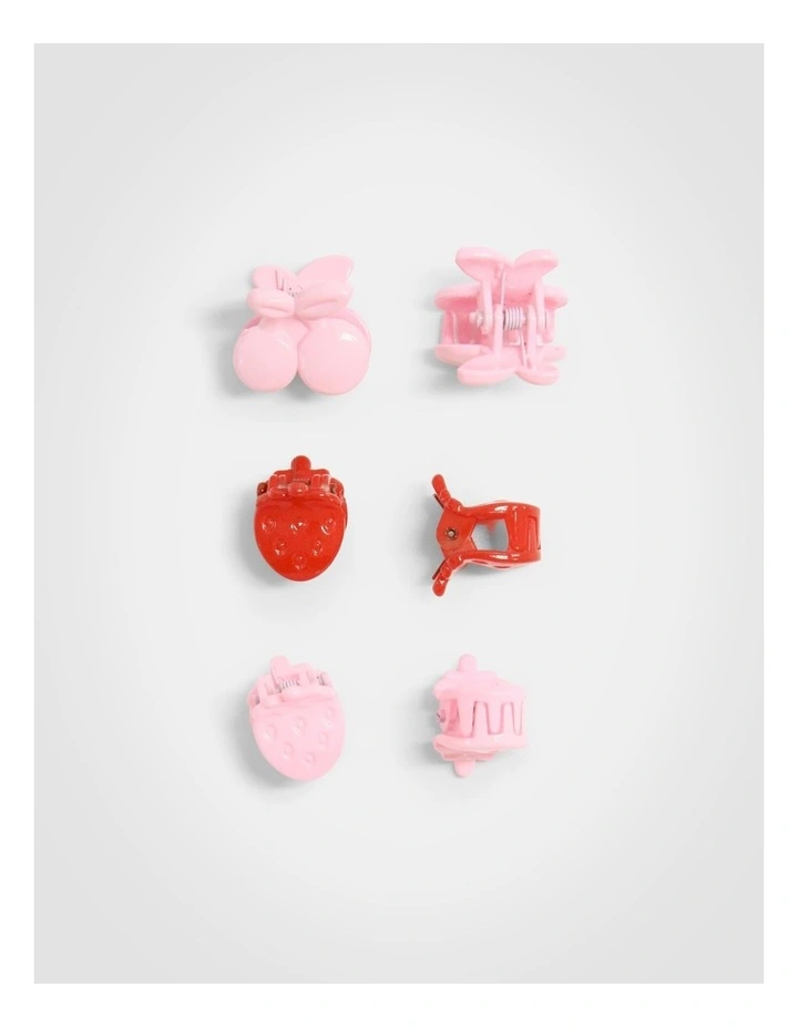 Cherry Mini Claw 6 Pack in Multi image 3