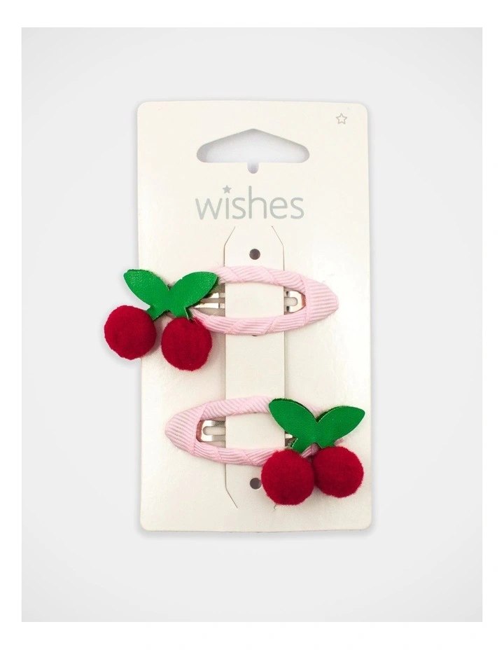 Cherry Snapclip 2 Pack in Multi image 3