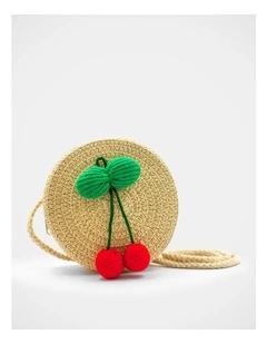 Round Cherry Cross Body Bag in Multi