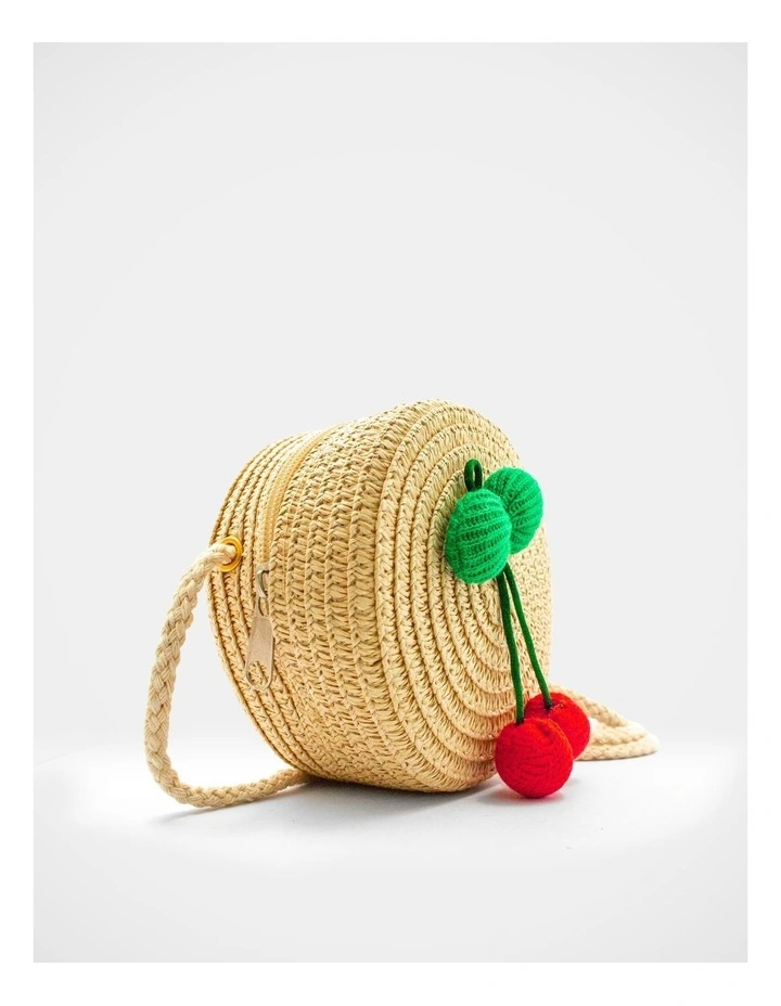 Round Cherry Cross Body Bag in Multi image 4