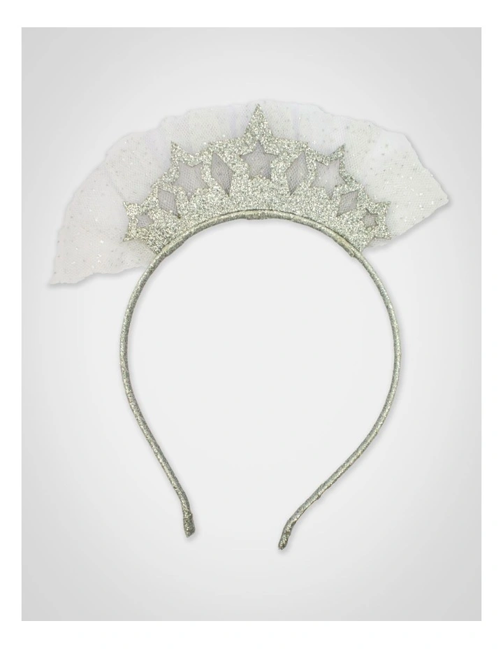 Glitter Star Aliceband in Silver image 3