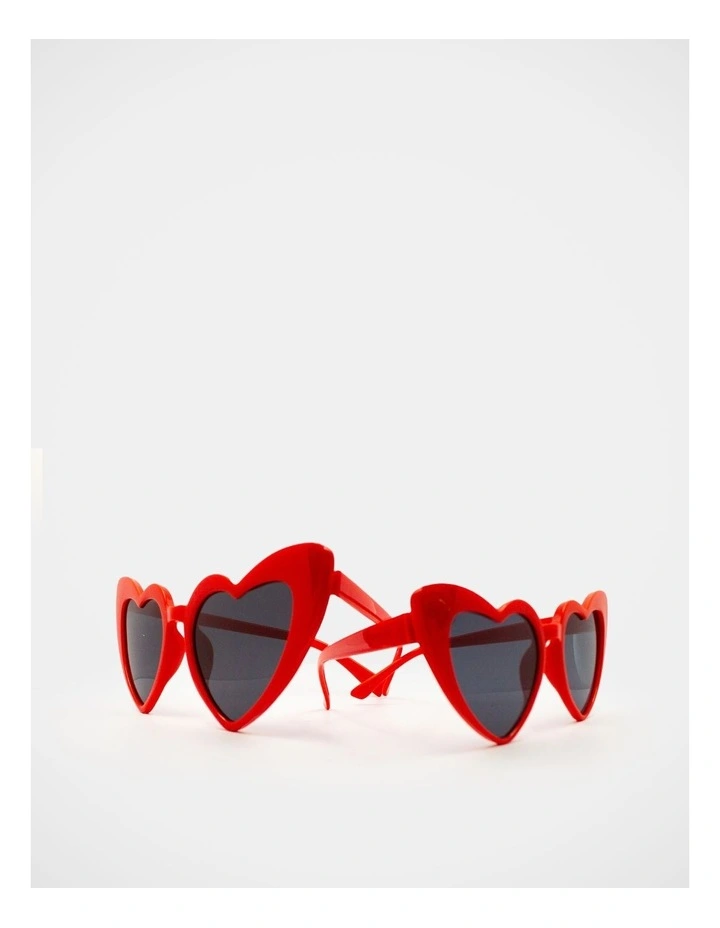 Mamma And Mini Heart Sunglass Set in Red image 2