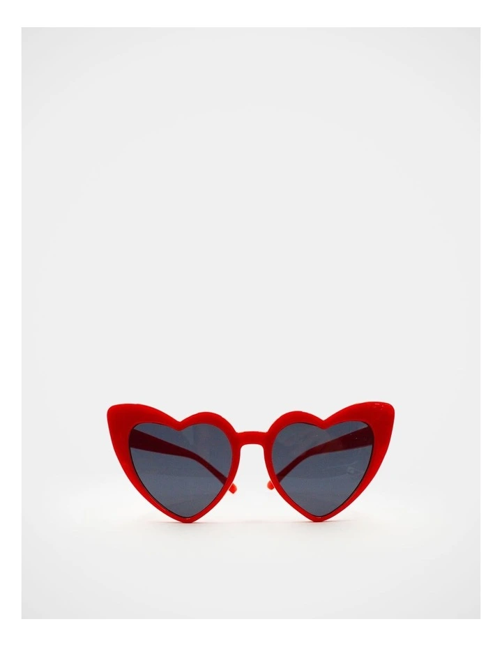 Mamma And Mini Heart Sunglass Set in Red image 4