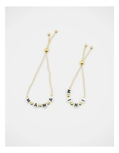 Mamma And Mini Toggle Bracelet Set in Gold