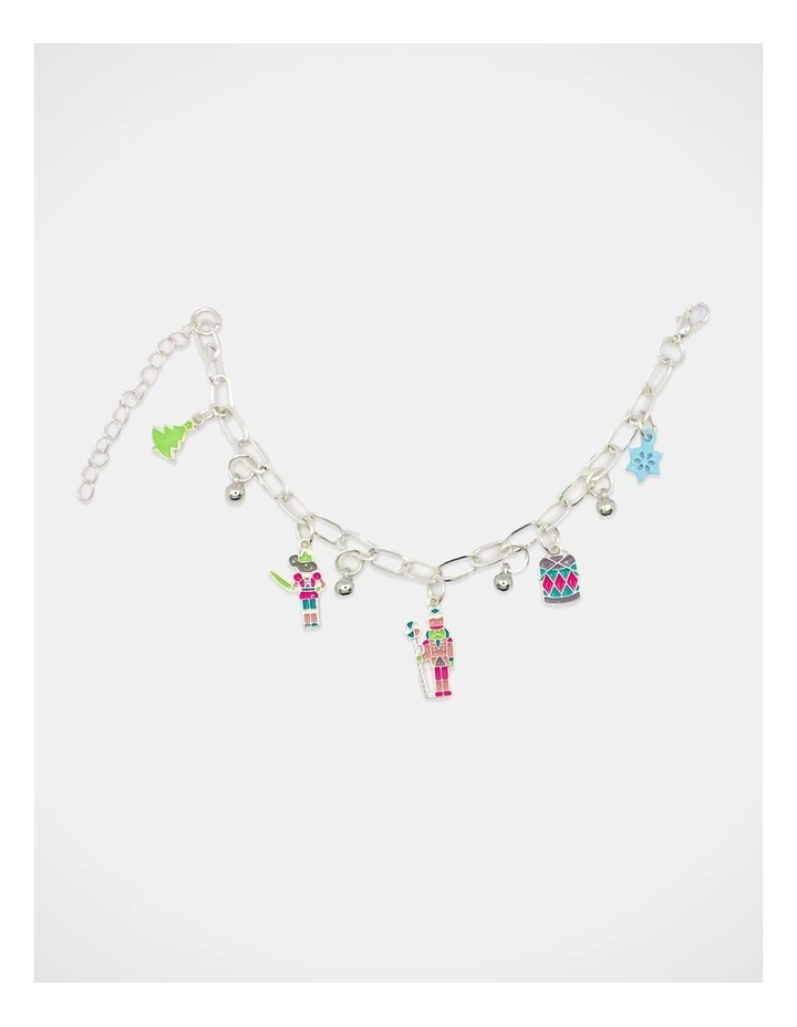 Christmas Nutcracker Charm Bracelet in Silver image 3