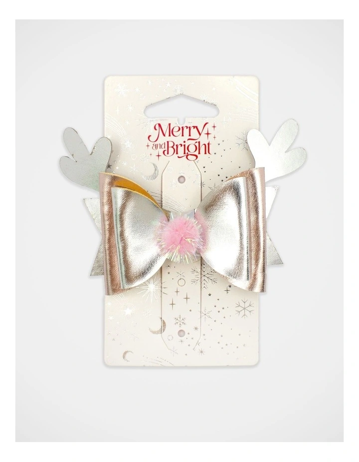 Christmas My Unicorn Single Hairclip in Multi image 2