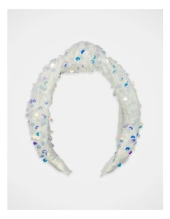 Christmas My Sequin Alice Band in White