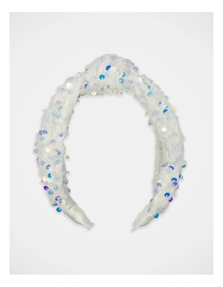 Christmas My Sequin Alice Band in White image 1