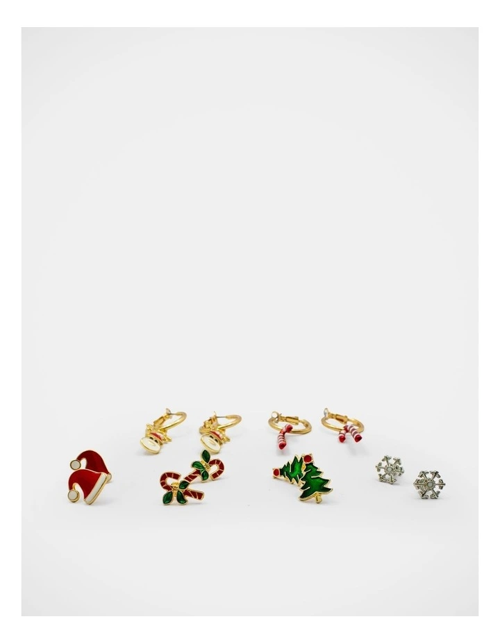 Christmas My Tree Earring 6 Pack in Multi image 3