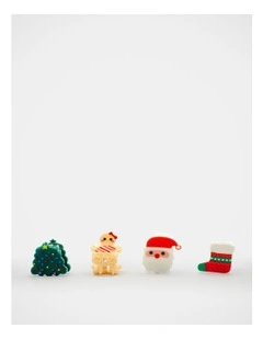 Christmas My Mini Claw Clip 4 Pack in Multi