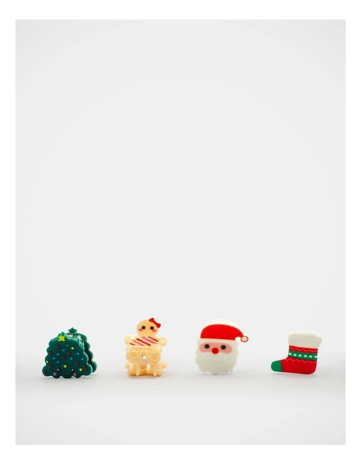 Christmas My Mini Claw Clip 4 Pack in Multi image 1