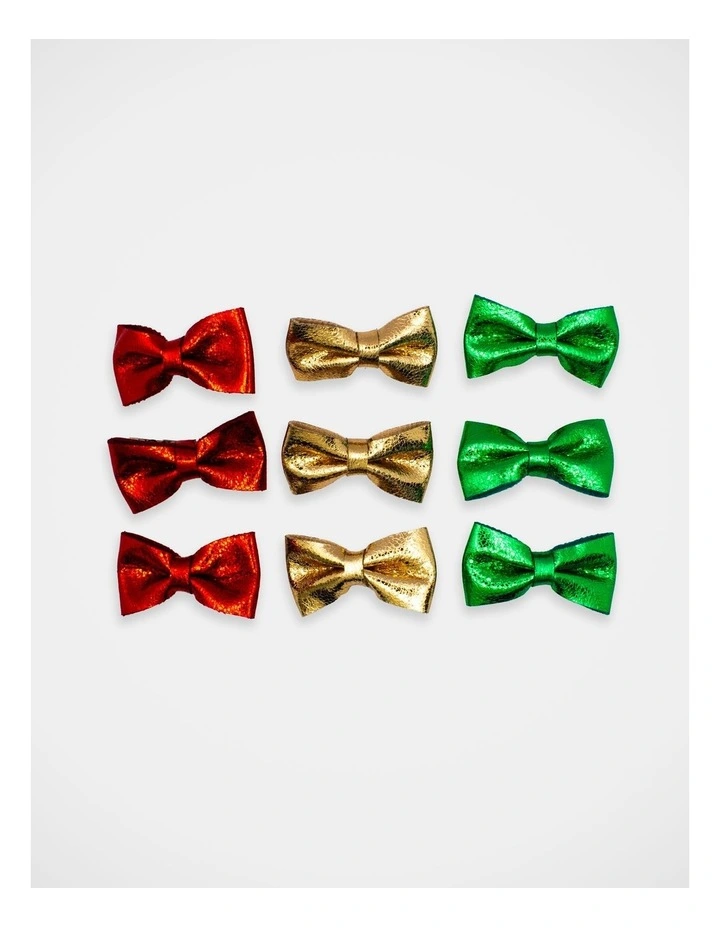 Christmas My Bow Wheel Clip 9 Pack in Multi image 4