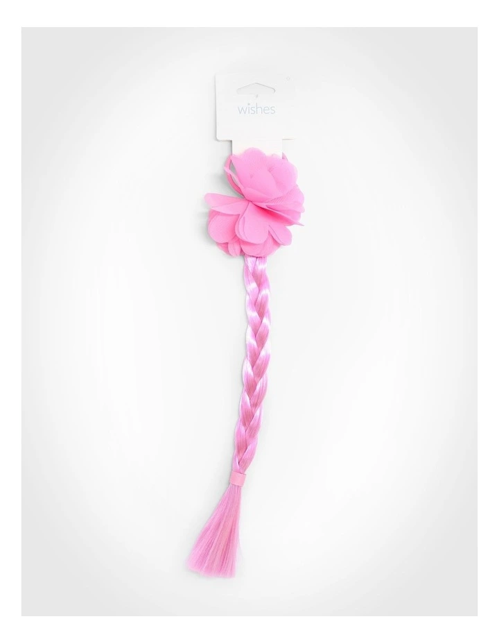 Flower Plait Hair Tie in Pink image 2