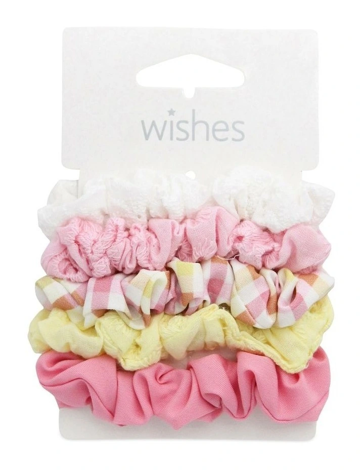 Brodarie Scrunchie 5 Pack in Multi image 2